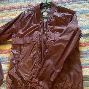 Thin purple windbreaker